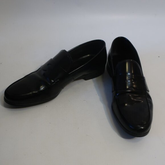 Mens Prada Black Leather Slip On Loafer Dress Shoes 11 - Picture 1 of 16